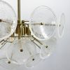 Люстра в корпусі метал кольору латунь з прозорими скляними дисками MD 2003