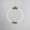Дизайнерський латунний підвіс круг з гнучкою LED стрічкою