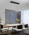 Скандинавська LED люстра у чорному кольорі Two Pairs Led Lamp