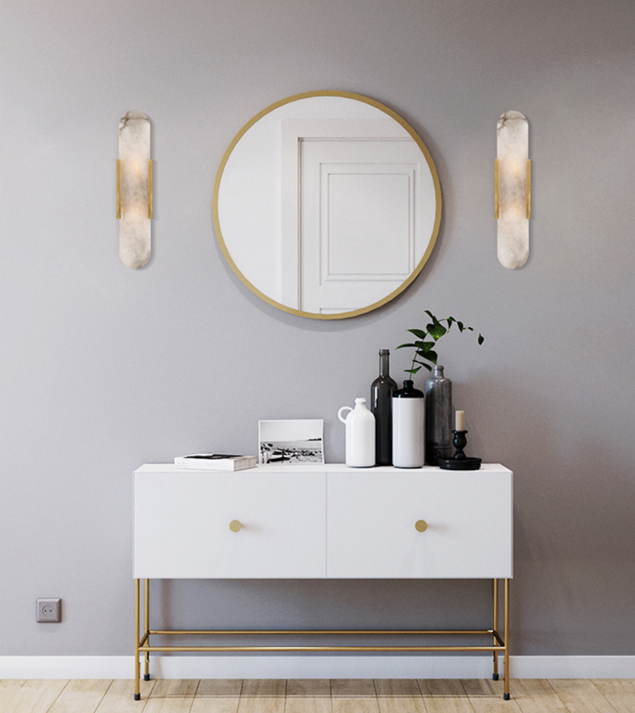 Настінний світильник Marble Wall Lamp бронзові довжина 50 см