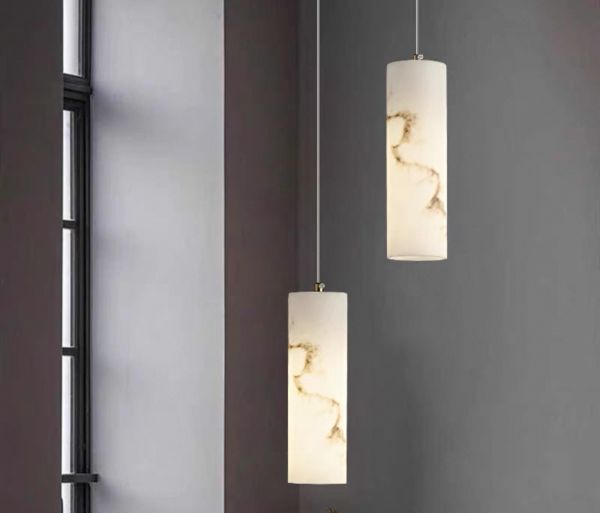 Підвісний світильник з мармуру Tube Stone Mini Led