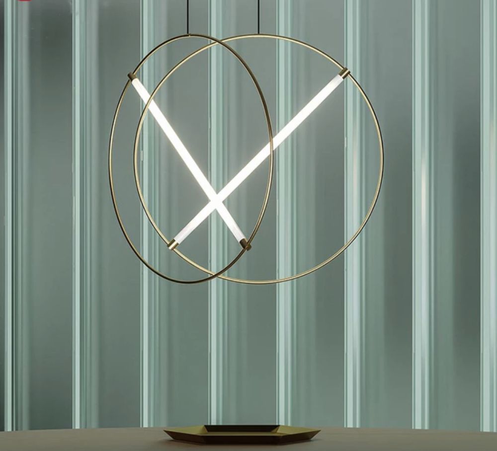 Кругла підвісна світлодіодна люстра Aria Led Lamp