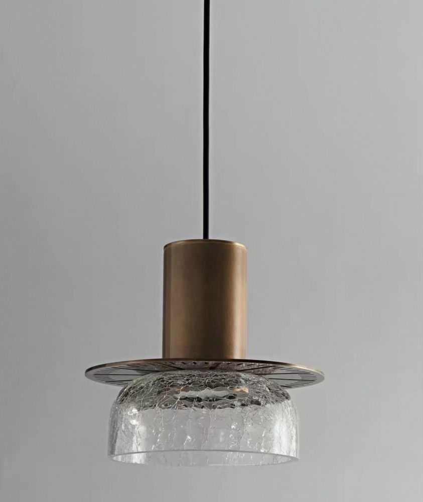 Підвіс одинарний скляний Fragile Glass Ø 15 см бронза