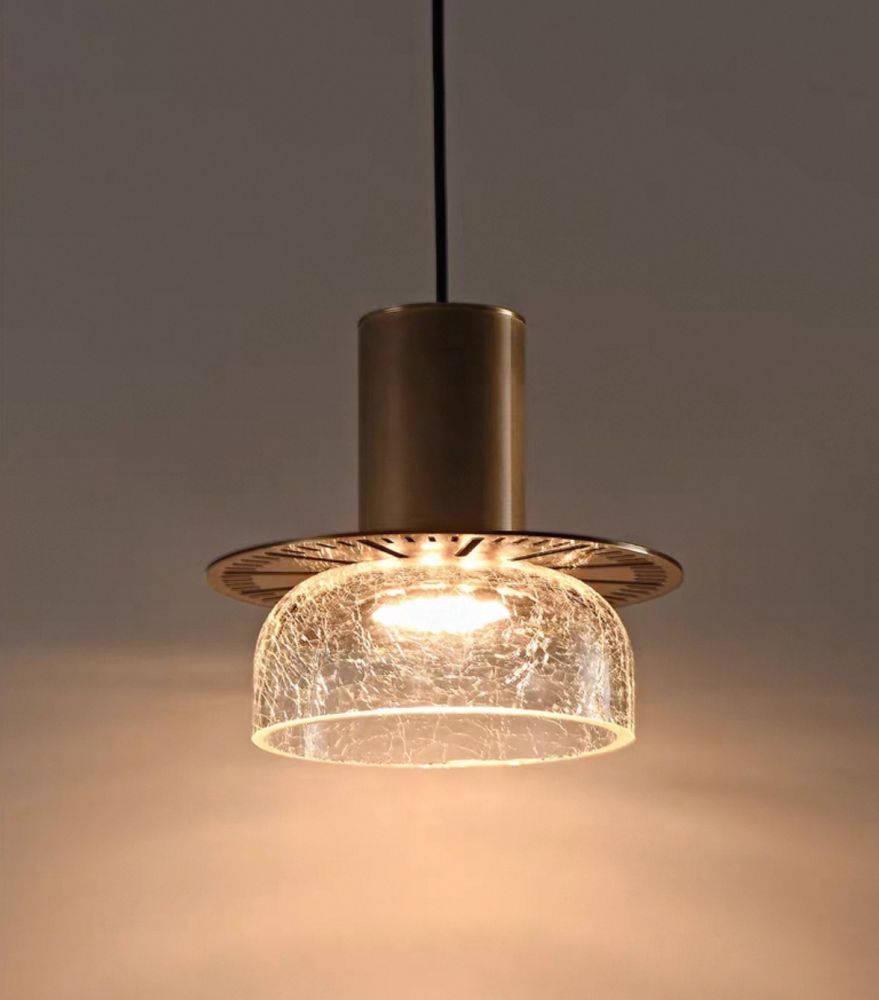 Підвіс одинарний скляний Fragile Glass Ø 15 см бронза