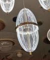 Підвіс одинарний скляний світильник Drib Lamp Ø 12 см золотий