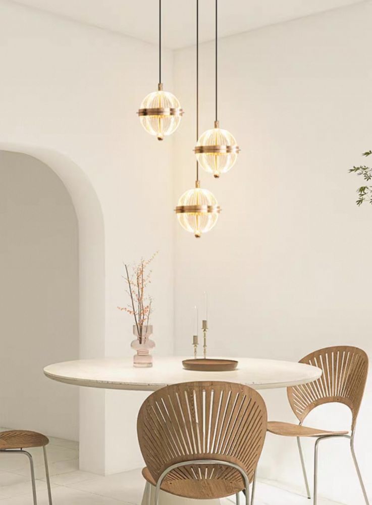 Підвіс одинарний скляний Drib Lamp Ø 12 см золотий
