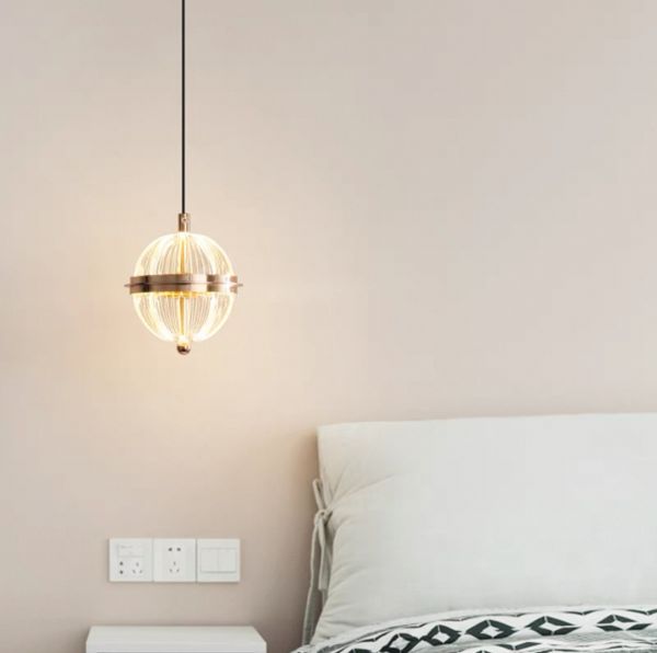 Підвіс одинарний скляний Drib Lamp Ø 12 см золотий