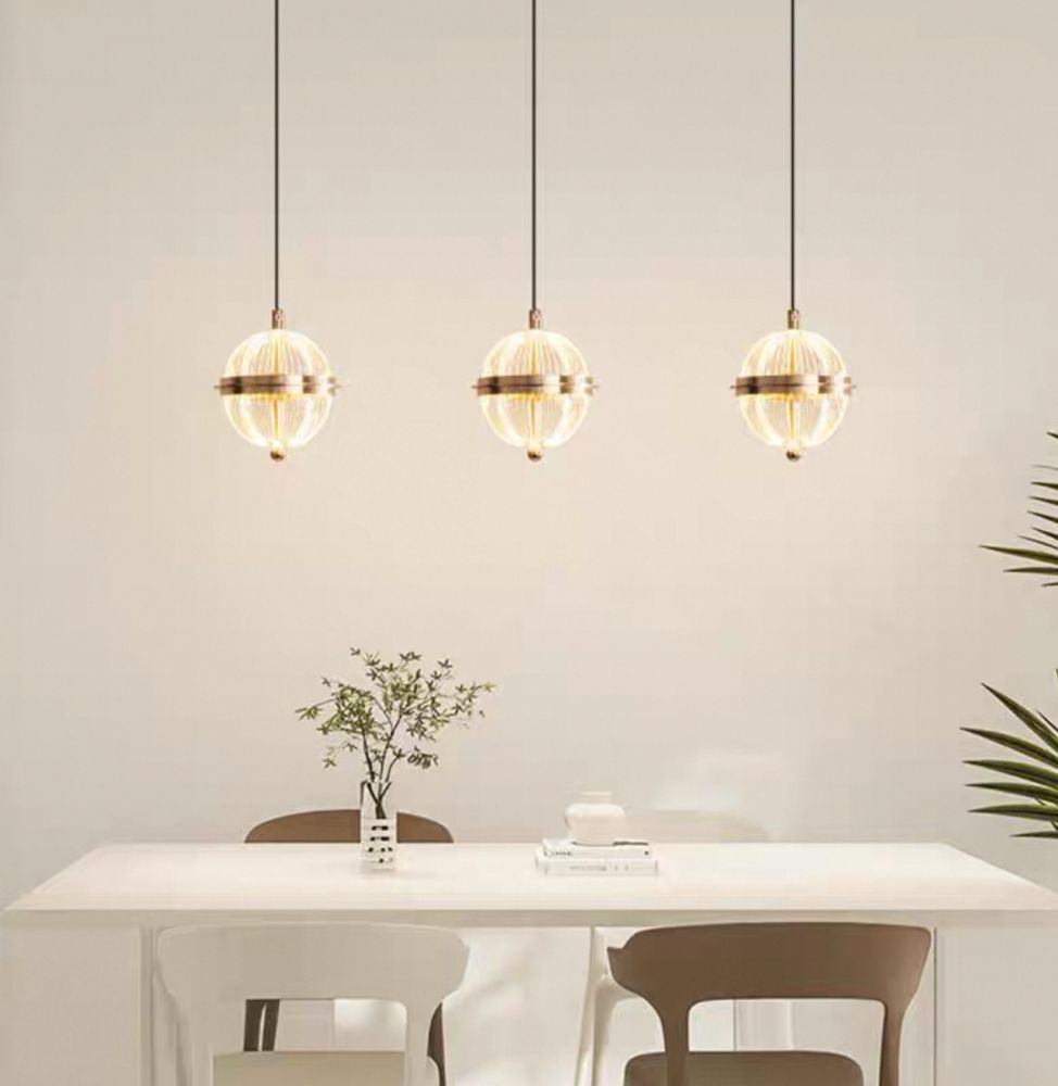 Підвіс одинарний скляний Drib Lamp Ø 12 см золотий