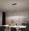 Підвісна видовжена чорна люстра Linear Led Ø 120 см