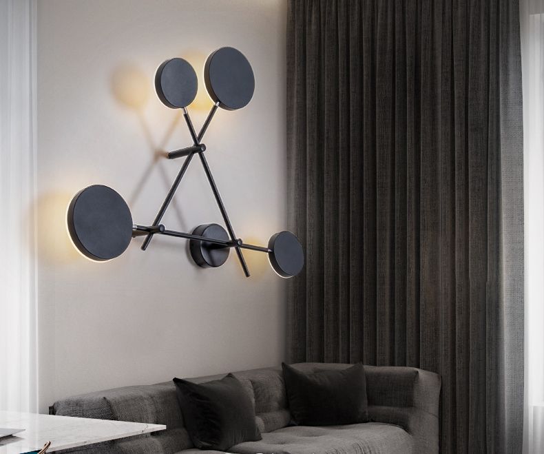 Світлодіодна настінна бра Molecular Wall Light чорного кольору