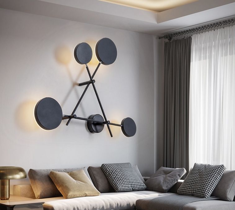 Світлодіодна настінна бра Molecular Wall Light чорного кольору