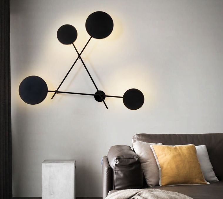 Світлодіодна настінна бра Molecular Wall Light чорного кольору