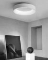 Cвітлодіодна металева стельова люстра Circle Led в білому кольорі 25W
