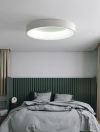 Cвітлодіодна металева стельова люстра Circle Led в білому кольорі 25W