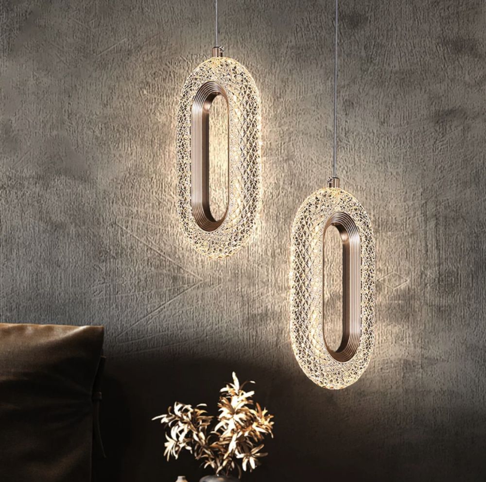 Світильник підвісний  Ovaling Lamp в золотому кольорі 10W