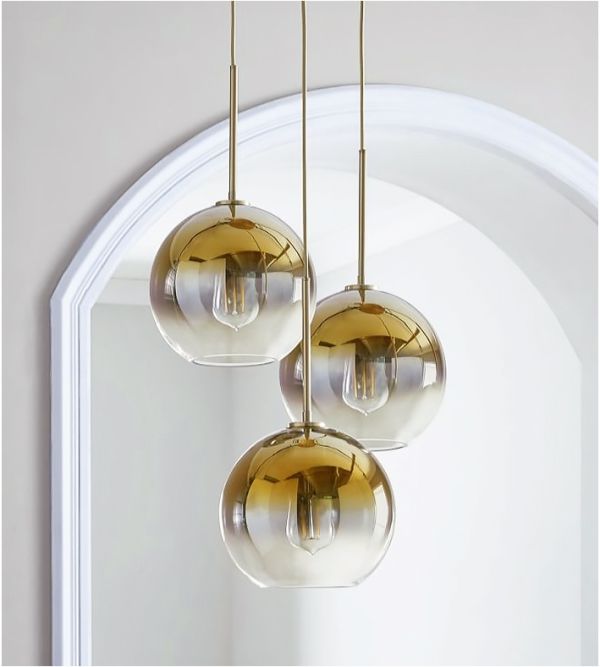 Підвісний світильник золотий SCULPTURAL GLASS діаметр 30 см
