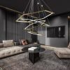 Тросова серія люстр Geometry Gold Lamp в золотому кольорі