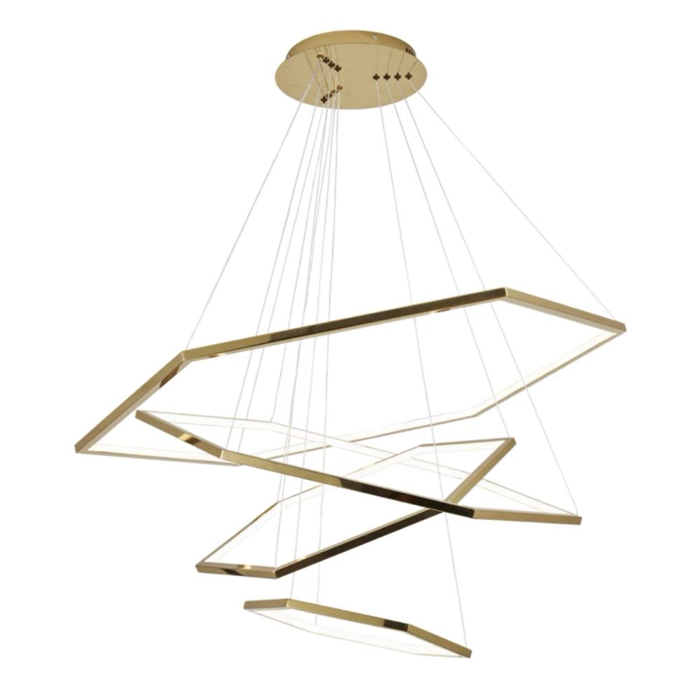 Тросова серія люстр Geometry Gold Lamp в золотому кольорі