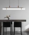 Видовжена люстра Tubus Line Lamp Black чорний метал довжиною 115 см