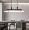 Видовжена люстра Tubus Line Lamp Black чорний метал довжиною 115 см