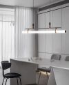 Видовжена люстра Tubus Line Lamp Black чорний метал довжиною 115 см