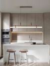 Видовжена люстра Tubus Line Lamp Black бронзовий метал довжиною 115 см