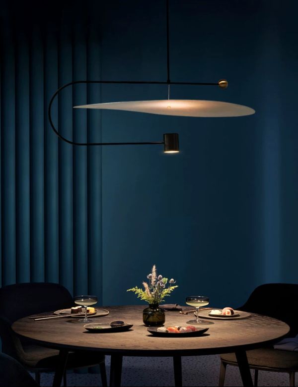 Підвісна чорна люстра Plutus Lamp 10W діаметр 90 см з вбудованим Led модулем