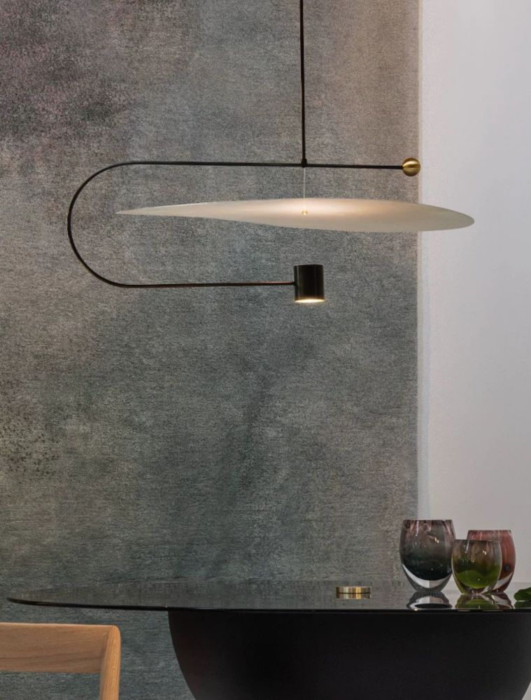 Підвісна чорна люстра Plutus Lamp 10W діаметр 90 см з вбудованим Led модулем