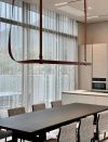 Люстра видовжена у коричневому корпусі 120 см Hawe Lamp