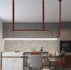 Люстра видовжена у коричневому корпусі 120 см Hawe Lamp