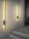 Настінний світильник 60 см Line wall lamp в чорному кольорі з вбудованим Led на 10 ват
