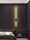Настінний світильник 60 см Line wall lamp в чорному кольорі з вбудованим Led на 10 ват