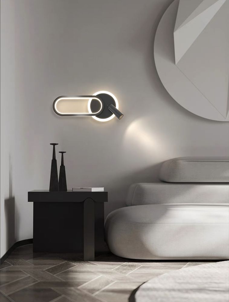 Настінні світильники Stapl Wall Lamp в чорному кольорі з вбудованим Led на 15 ват