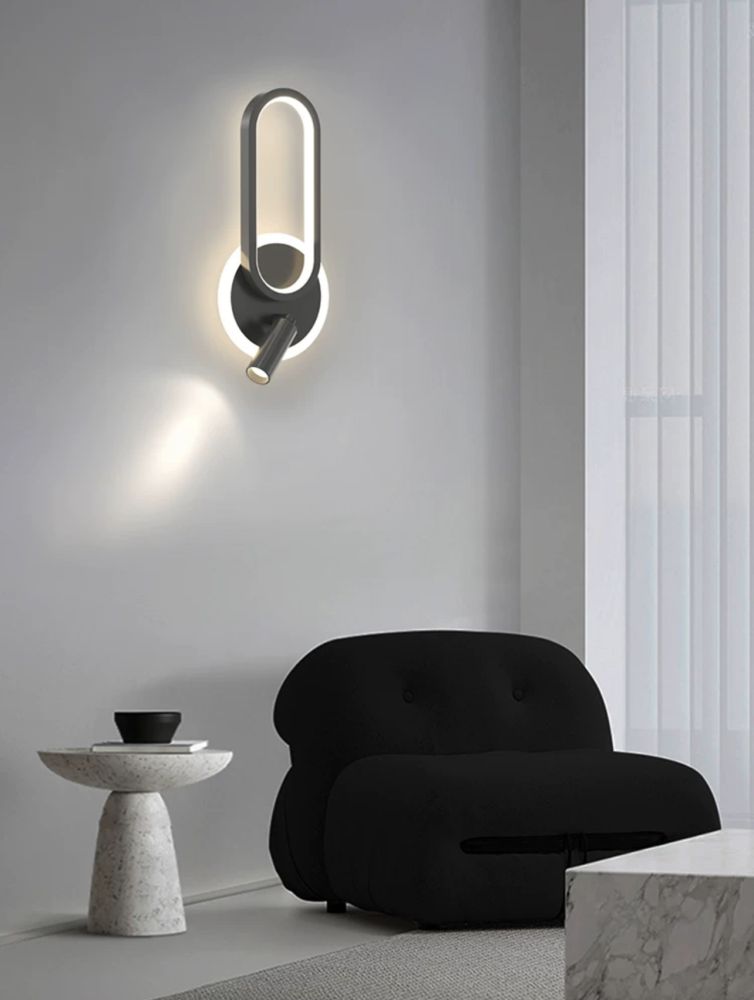 Настінні світильники Stapl Wall Lamp в чорному кольорі з вбудованим Led на 15 ват