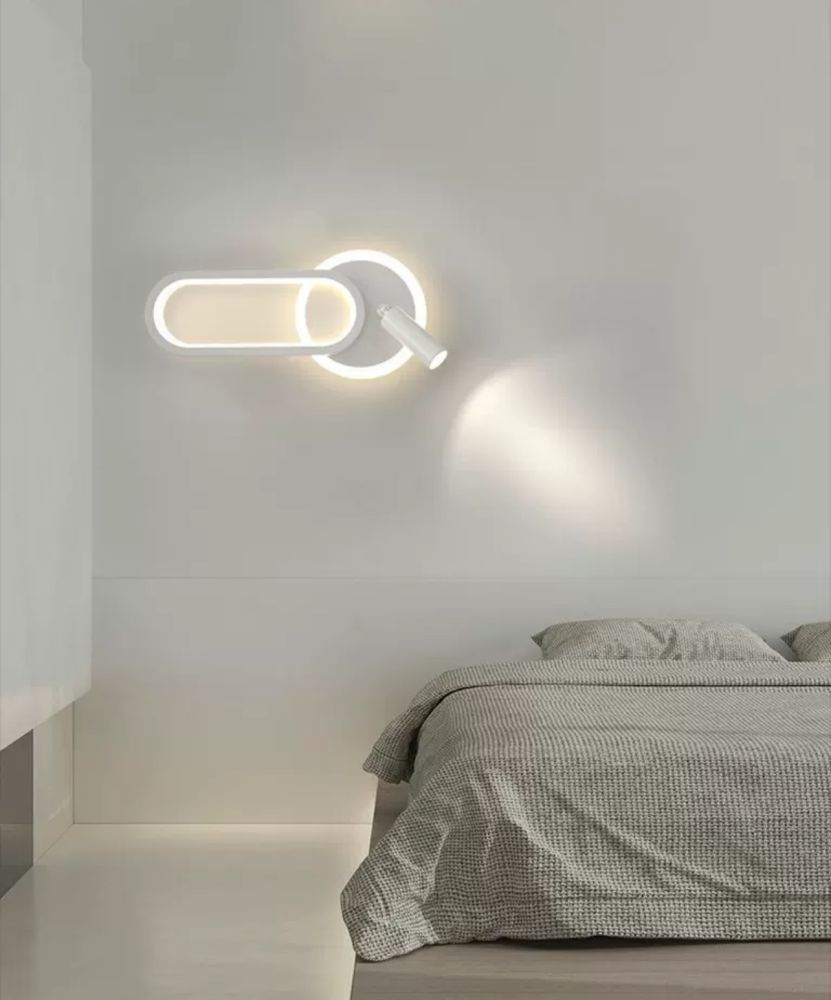 Настінні світильники Stapl Wall Lamp в білому кольорі з вбудованим Led на 15 ват