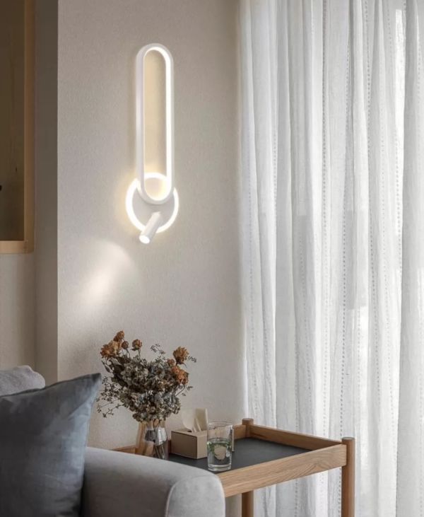 Настінні світильники Stapl Wall Lamp в білому кольорі з вбудованим Led на 15 ват