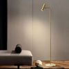 Підлоговий торшер Tube Floor Lamp із металевого каркасу в бронзовому кольорі із вбудованим Led на 10 ват