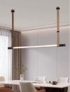 Підвісна люстра із еко-шкіри Zero Pipe Lamp коричнева Ø 150 см
