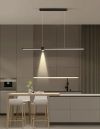 Видовжена чорна люстра Linear System Lamp на 20 ват довжина 120 см