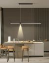 Видовжена чорна люстра Linear System Lamp на 20 ват довжина 120 см