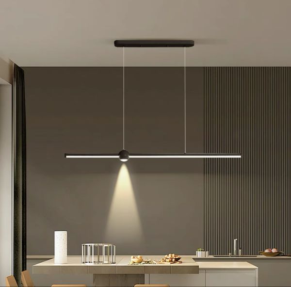 Видовжена чорна люстра Linear System Lamp на 20 ват довжина 120 см