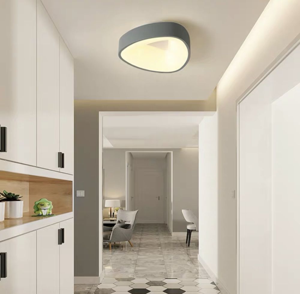 Cвітлодіодна потолочна люстра ANG led lamp в сірому кольорі 15W