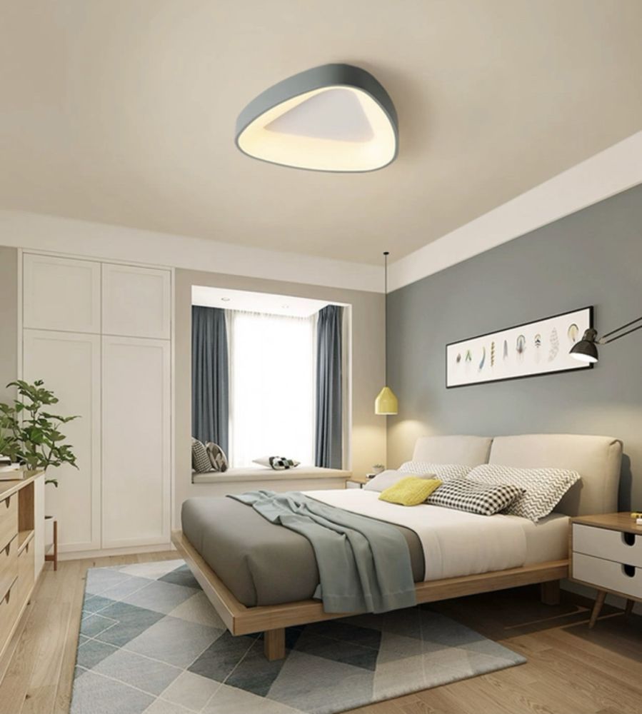 Cвітлодіодна потолочна люстра ANG led lamp в сірому кольорі 15W