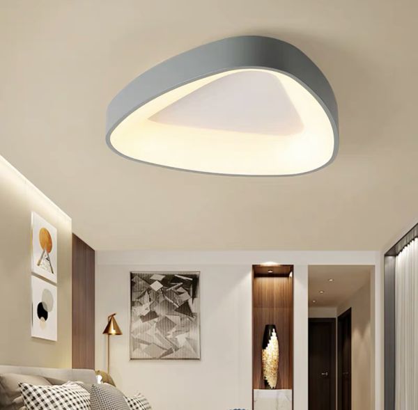 Cвітлодіодна потолочна люстра ANG led lamp в сірому кольорі 20W
