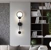 Настінний світильник - бра Molecular two circles в чорному кольорі 15W