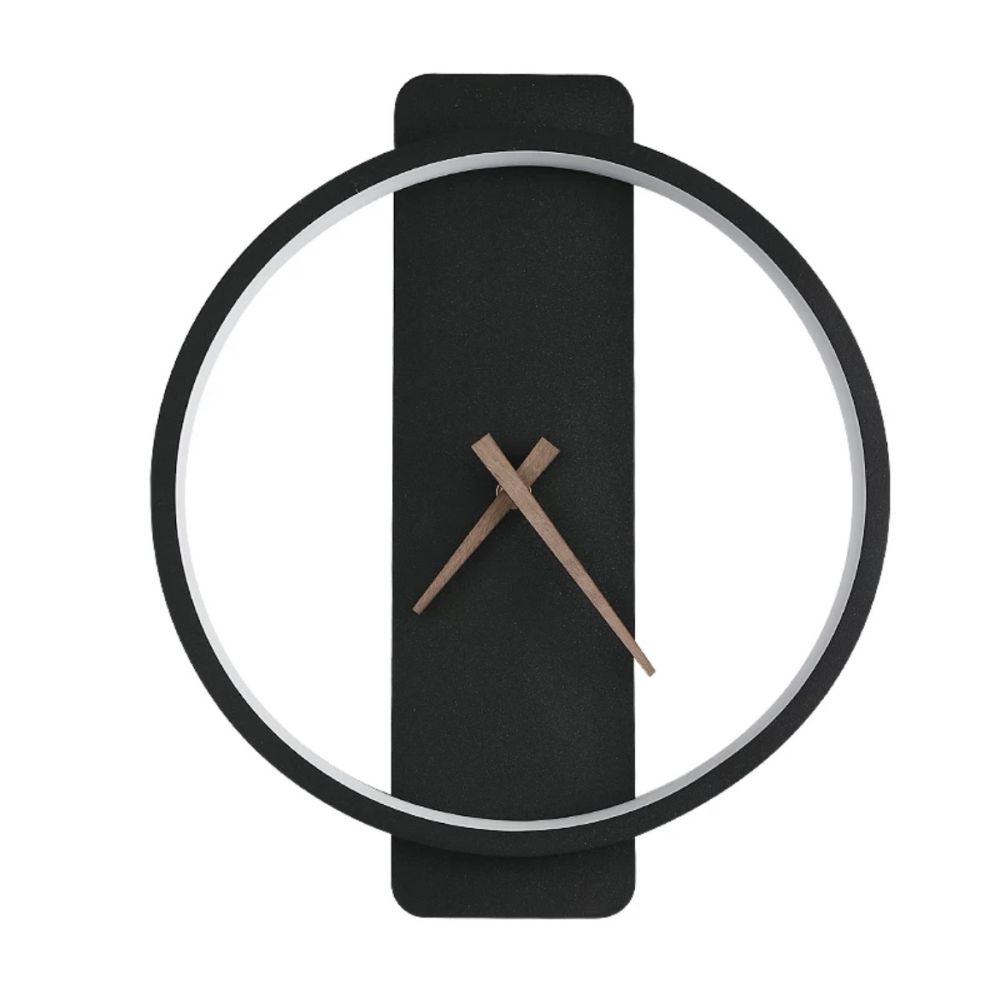 Світлодіодне бра-годинник у чорному кольорі Wall Clock