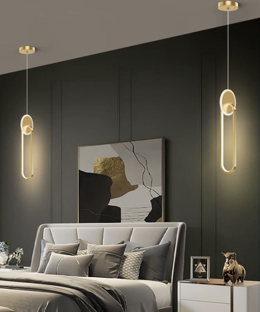 Світильник підвісний Curly Lamp 2 в золотому кольорі 10W