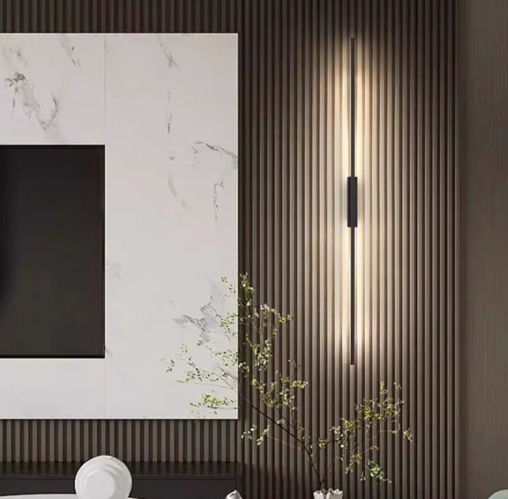 Настінні світильники 120 см Line wall lamp в чорному кольорі з вбудованим Led на 20 ват