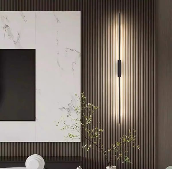 Настінні світильники 120 см Line wall lamp в чорному кольорі з вбудованим Led на 20 ват