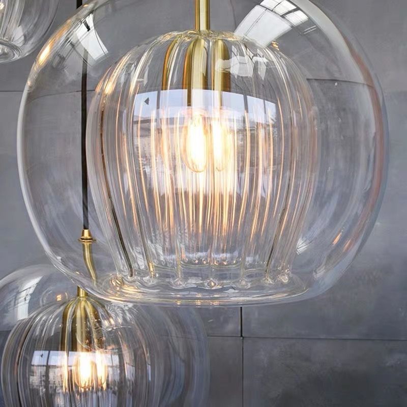 Одноламповий підвісний світильник Pleated Crystal з бронзовою фурнітурою Ø 25 см